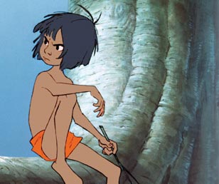 Loris Loddi voce di Mowgli ne Il libro della giungla (1967), di Wolfgang Reitherman.© Foto Disney